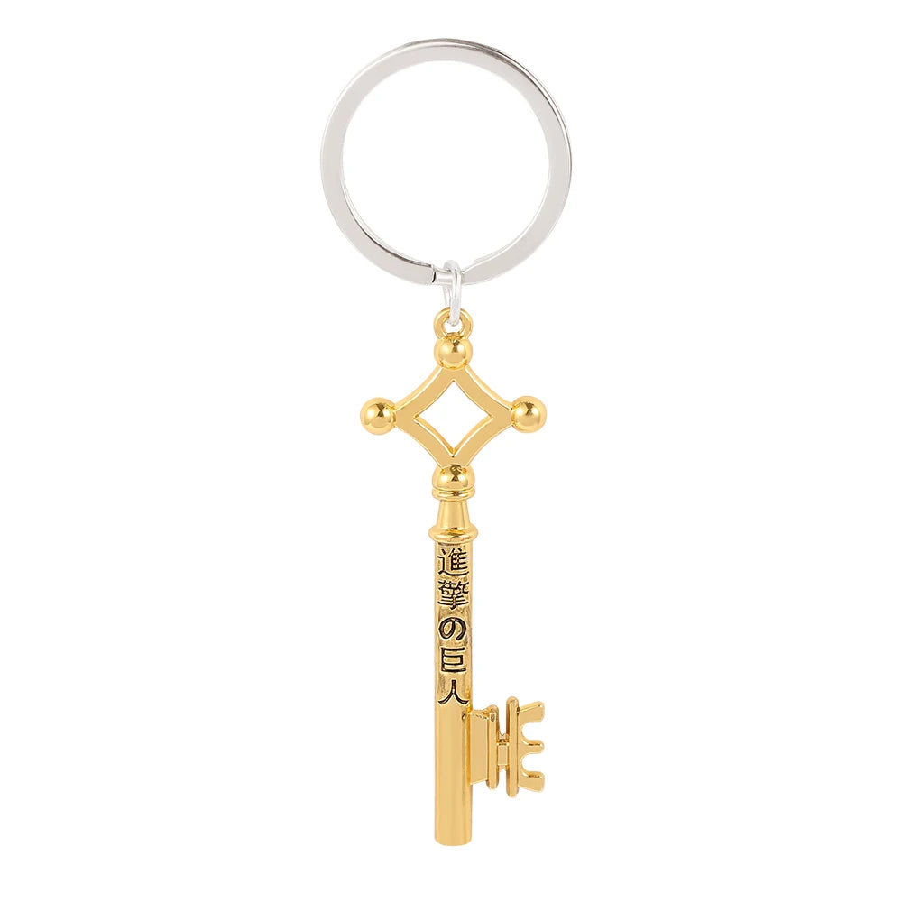 Fashion Vintage Anime chaveiro Cosplay Gifts Attack On Titan Keychain Eren Yeager Shingeki No Kyojin Keyrings Key Chains