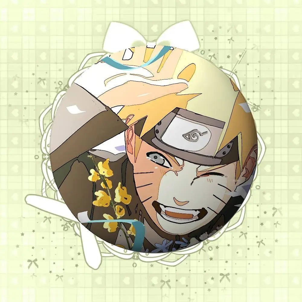 S-Smart N-NARUTOs Badges Tinplate Soft Button Pin Brooch Metal Badge Custom Jewelry Accessories Hat Bag Lapel