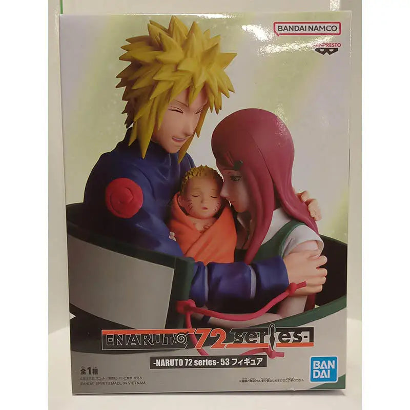 Bandai Banpresto Naruto Shippuden Naruto 72 Series-Namikaze Minato Uzumaki Kushina Naruto Uzumaki Anime Action Figures Model Toy