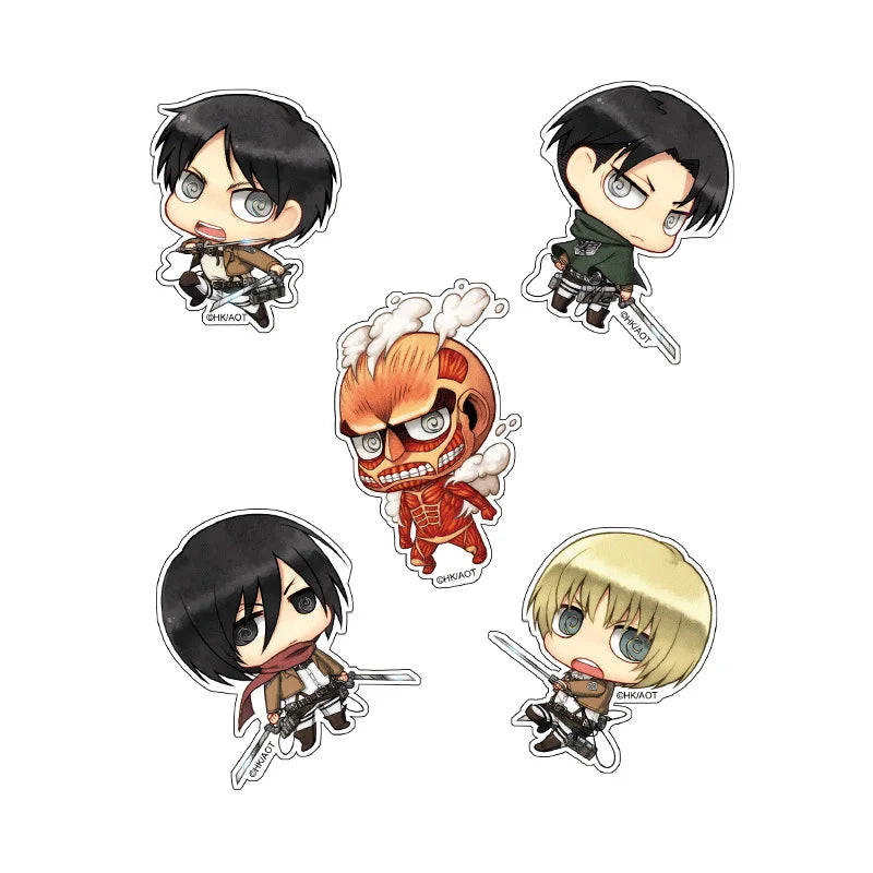 Attack on Titan Eren Jager Armin Arlert Rival Ackerman Hanji Zoe China Official Authorization Qver. Character Sticker