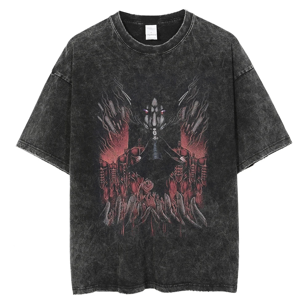 Harajuku Anime Attack on Titan Levi Ackerman Print Tee Men Women Comfortable T-shirts Casual Loose T Shirt Male Cotton Tshirt