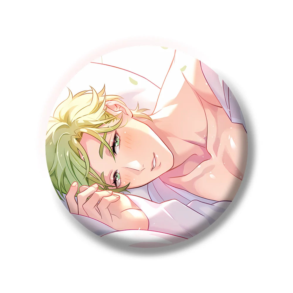 Cartoon Anime Game Nu: Carnival Eiden Yakumo Olivine Kuya Blade Metal Badge Button Brooch Pin Cosplay Cute keychains fans Gifts