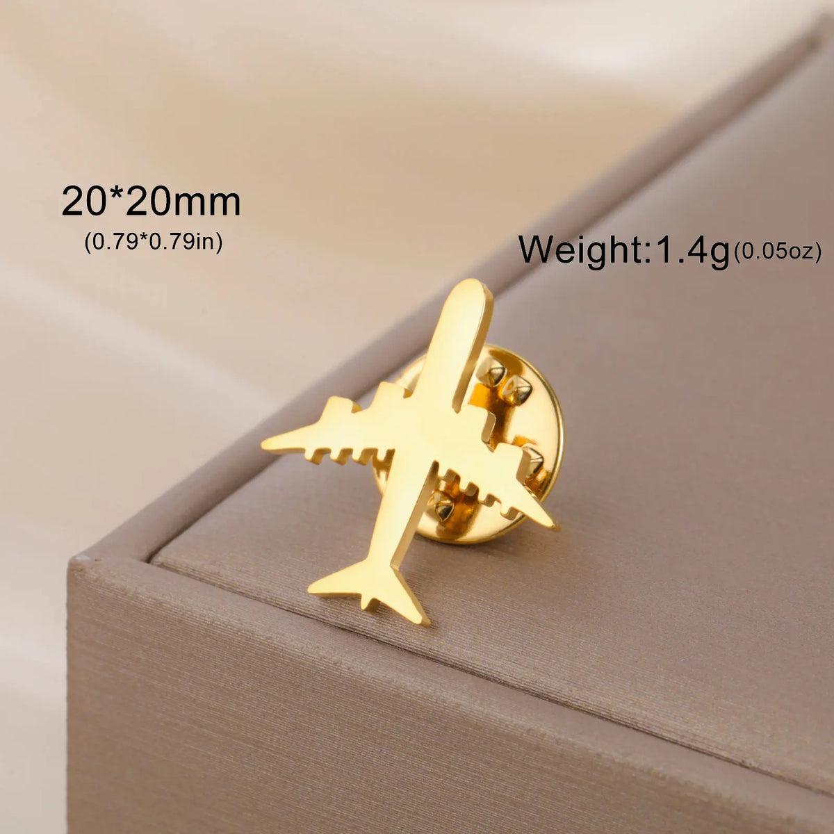 Lucktune Airplane Brooch Airplane Pins for Clothes Stainless Steel Adjustable Aviation Pilot Gift Travel Accessory Pin Aviacion