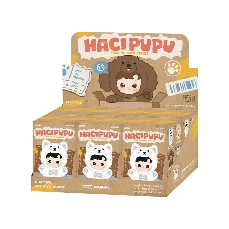POP MART HACIPUPU Take Me Home Series Vinyl Plush Pendant Blind Box Guess Bag Mystery Box Toys Doll Ornaments Gift Collection