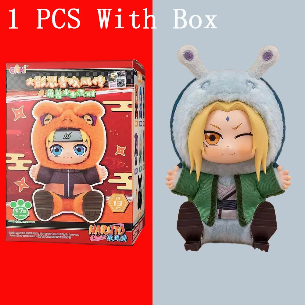BANDAI Eaki Naruto Uzumaki Naruto Blind Box Shippuden Beast Party Series Jiraiya Plush Doll Anime Characters Are Cute Toys Gifts