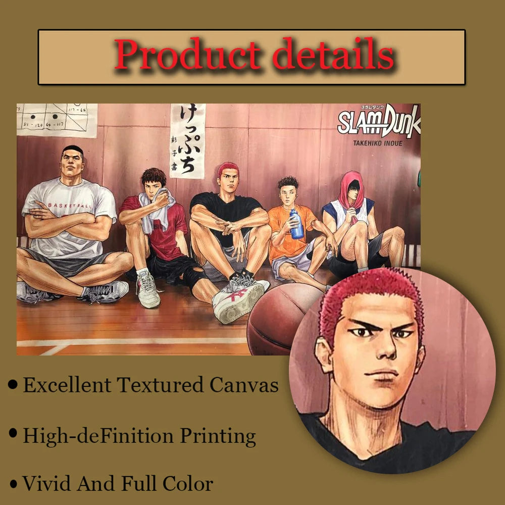 Slam Dunk Sakuragi Canvas Poster