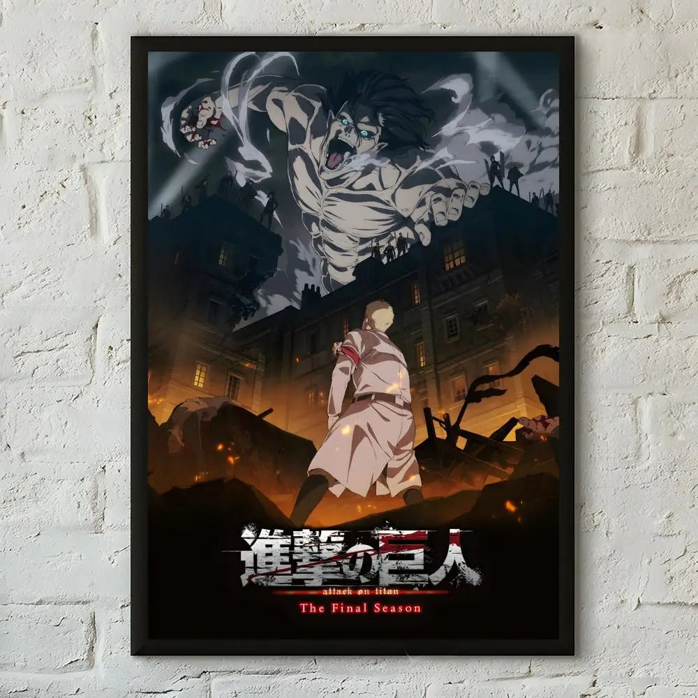 Anime Attack on Titan Poster Poster Print Wall Art Pictures Canvas Painting Living Room Bedroom Home Decor