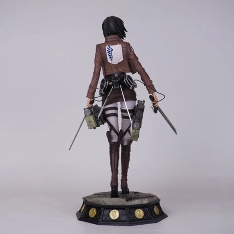 Attack On Titan Mikasa Standing Gk Pvc Figure 30cm Painted Finished Collectible Model Statue Desktop Decor For Anime Collectors
