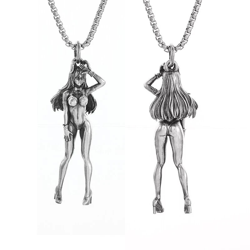 Anime Mecha Girl Pendant Necklace