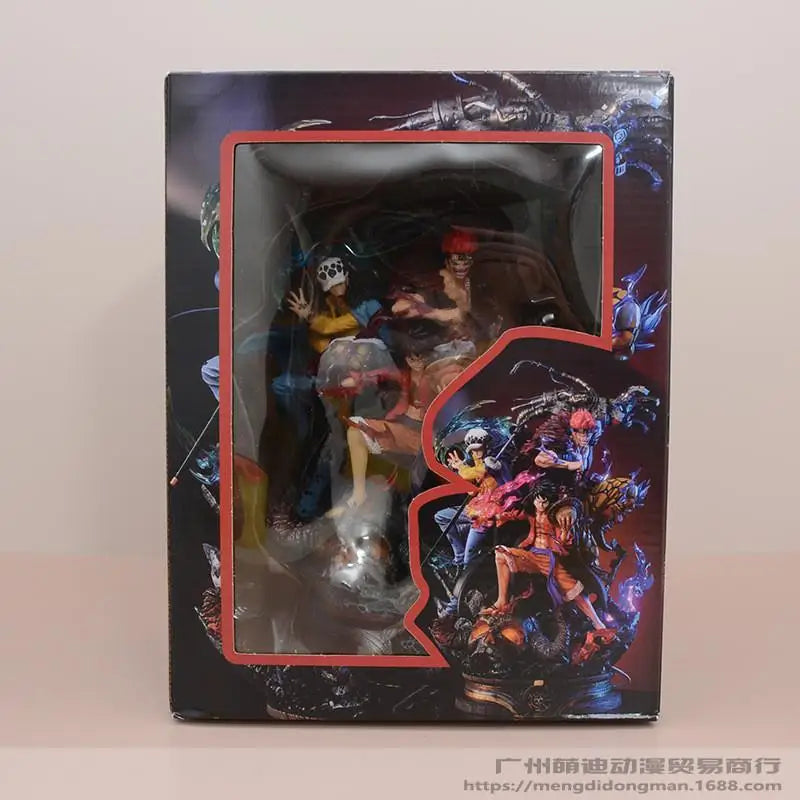 One Piece Lx Three Captains Statue - Wano Arc Luffy, Kid & Law Gk Model, Anime Collectible Gift