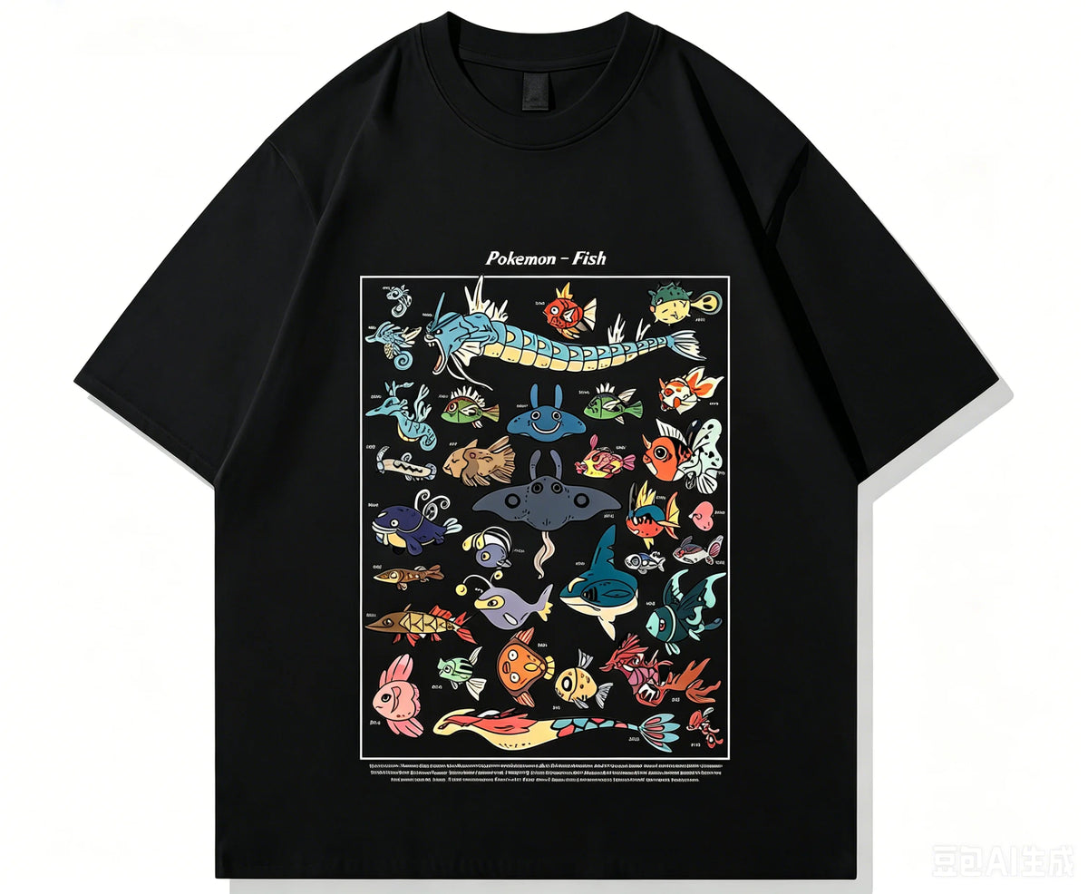 Pokemon Fish Guide Retro T-Shirt