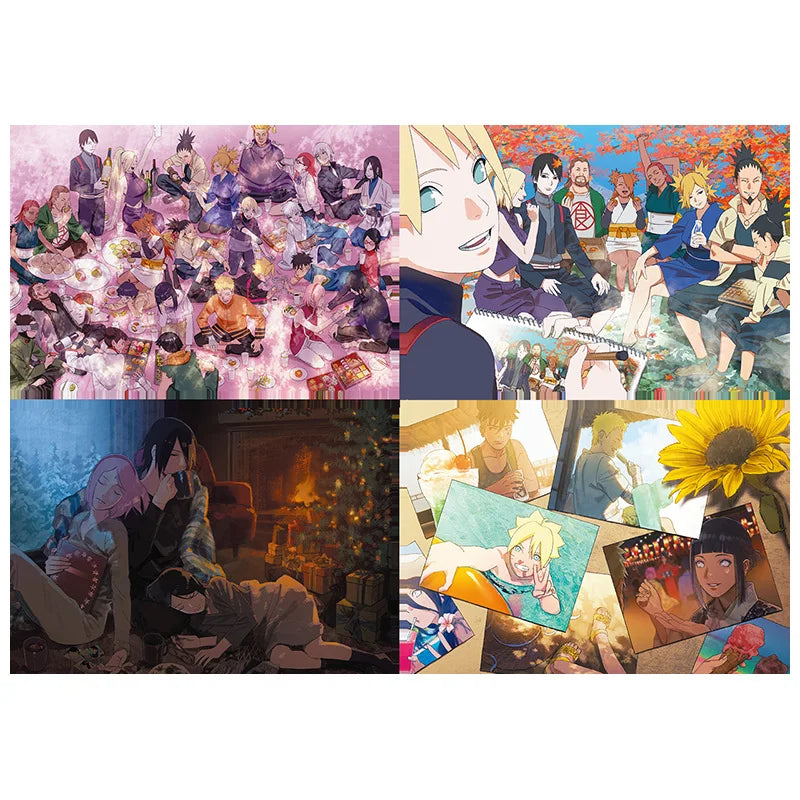 Brdwn Boruto NARUTO NEXT GENERATIONS Four Seasons of The Year China Official Authorization Cosplay Paper Postcard