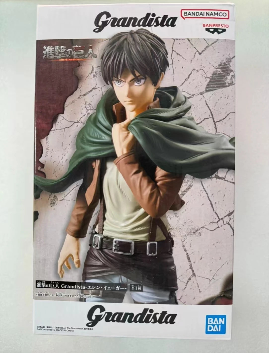 Genuine Banpresto Bandai In Stock Grandista Attack On Titan Eren Jaeger Levi Ackerman Figure Anime Model Boxed Toy Gifts