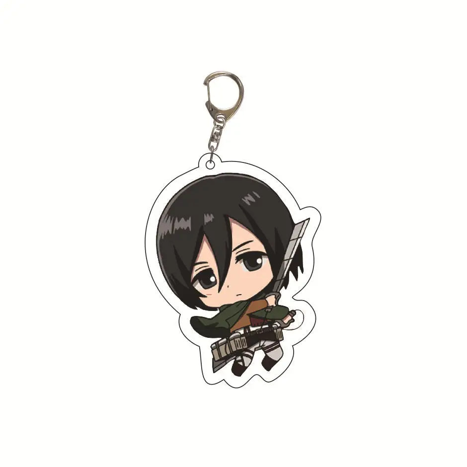 Attack on Titan Acrylic Keychain Custom Logo Print School Bag Creative Pendant Wholesale Stock