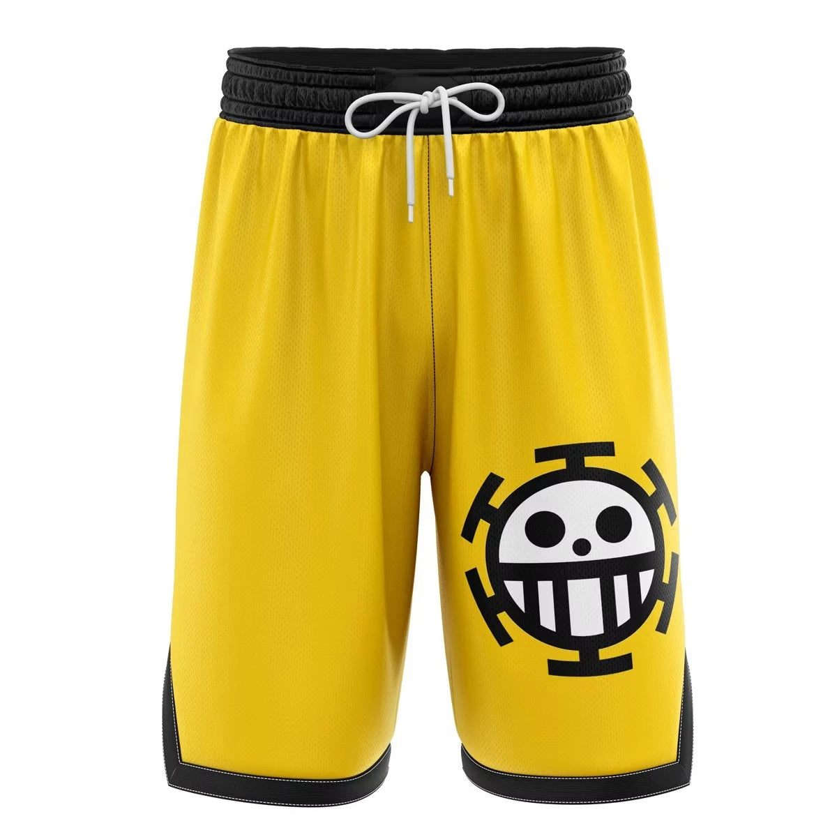 2026 New Bandai One Piece Basketball Shorts for Men - Luffy Straw Hat Jolly Roger Print Suitable for Daily and Training Wear Y2k