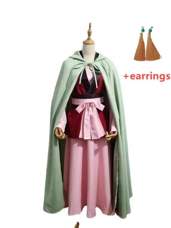 Akatsuki no Yona Princess Cosplay Costume With Cloak Women Halloween Anime Outfits
