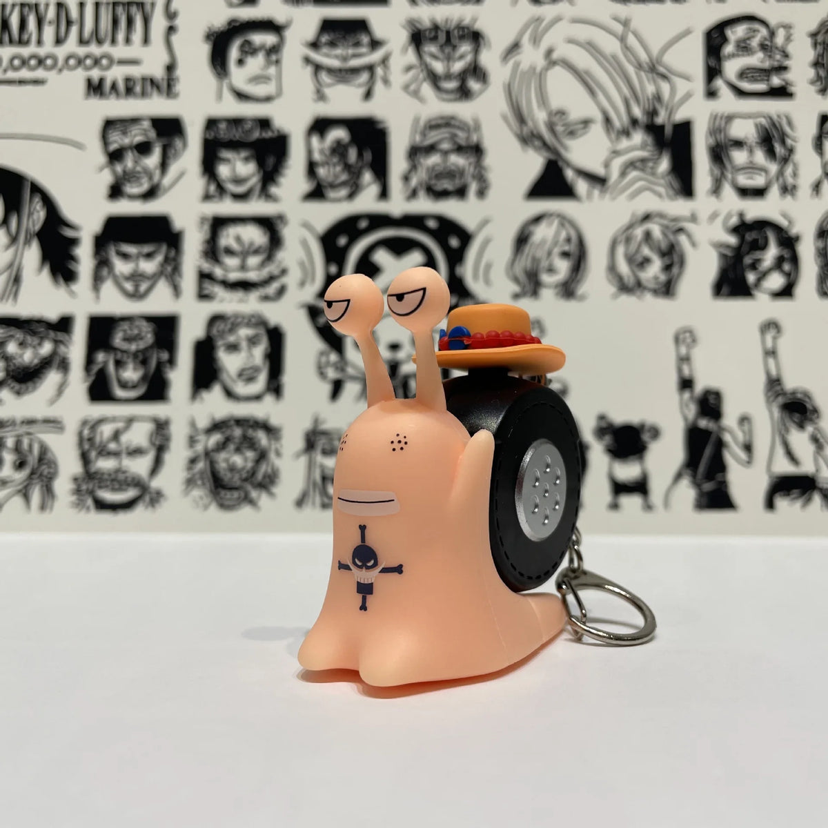 One Piece Den Den Snail Mushi Voice Recording Keychain Cute Sound Pendant Recordable Student Couple Bag Charm Creative Gift