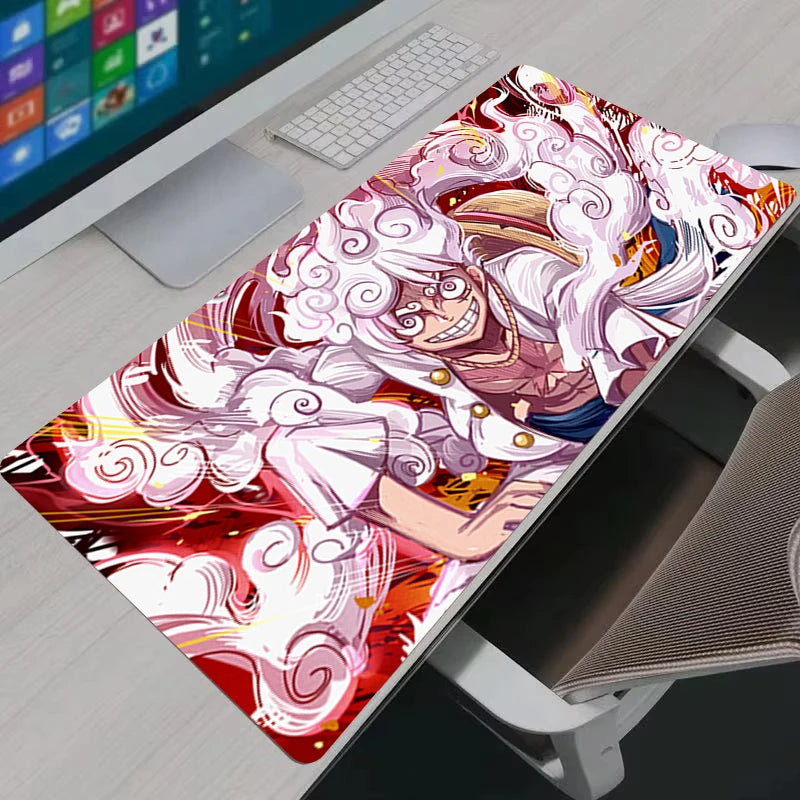 Large Mousepad Comic Style Luffy Non-slip Gaming Accessories XXL Office Extend Rubber Deskmat One Piece Anime Keyboard Mouse Pad