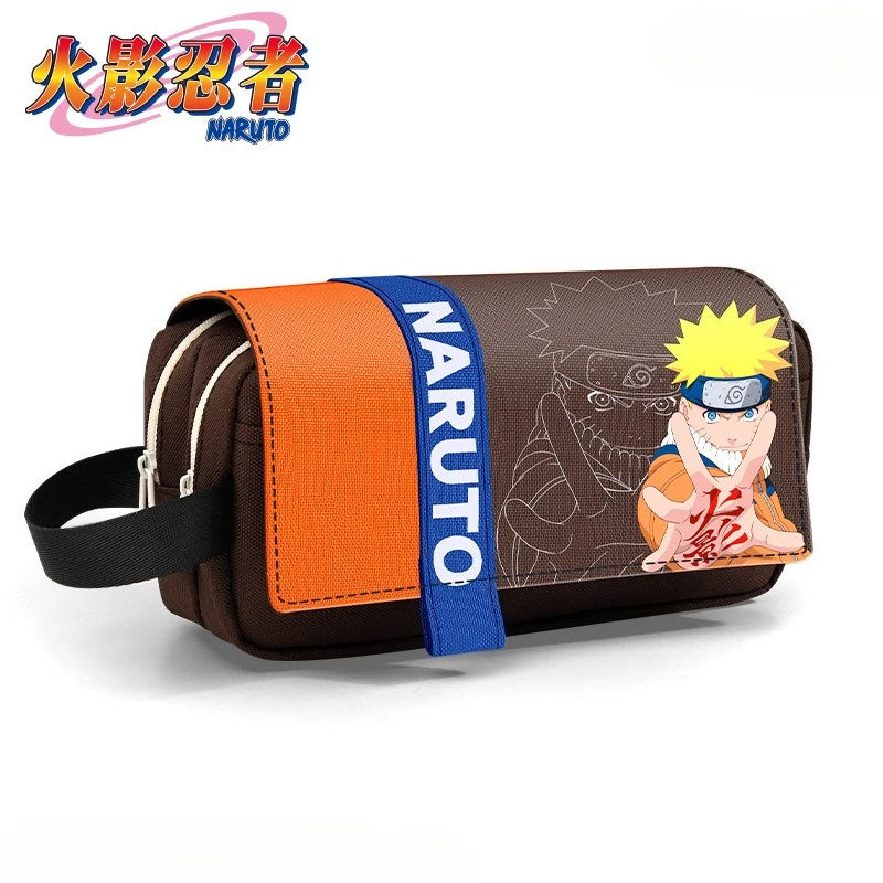 NARUTO Uzumaki Naruto Uchiha Sasuke Uchiha Itachi Anime Merchandise Pencil Case Cartoon Creative Large-Capacity Stationery Bag