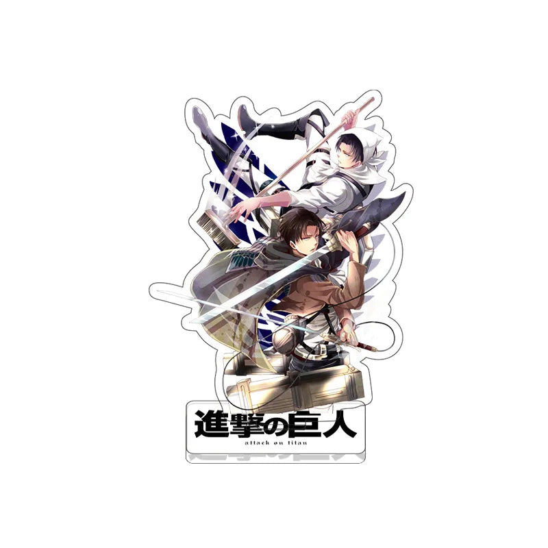 Gift Eren Levi Mikasa Attack on Titan Acrylic Transparent Standee Desk Decoration Anime Collectible Figure Display Ornament