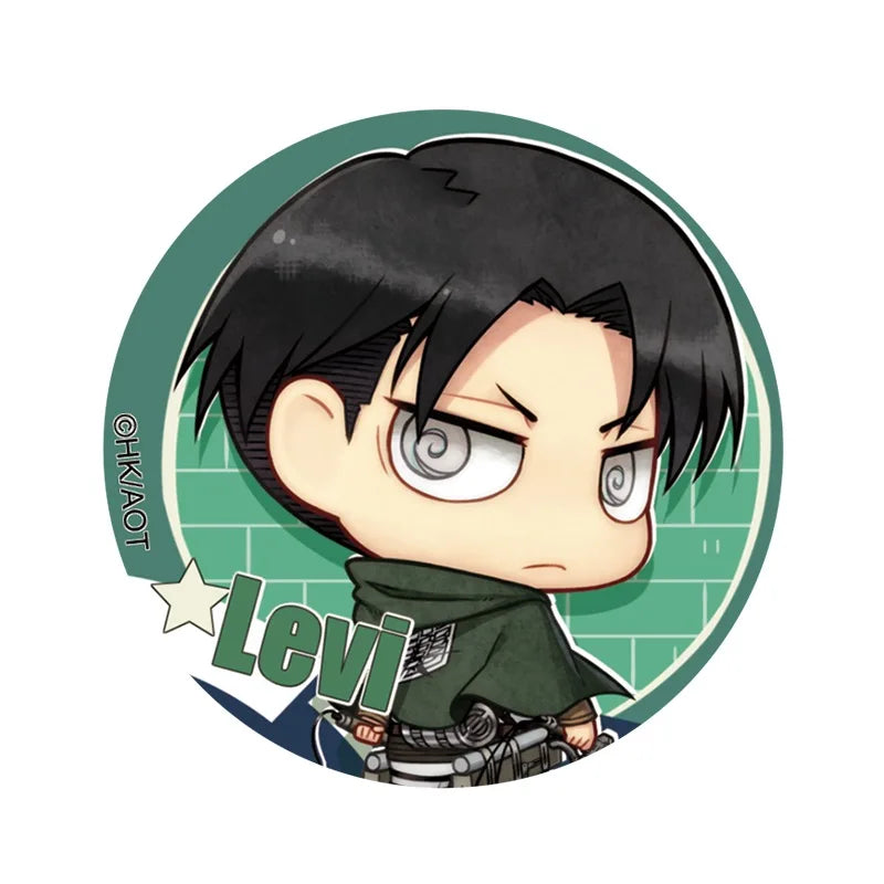 Attack on Titan Eren Jager Armin Arlert Rival Ackerman Hanji Zoe China Official Authorization Qver. Character Badge