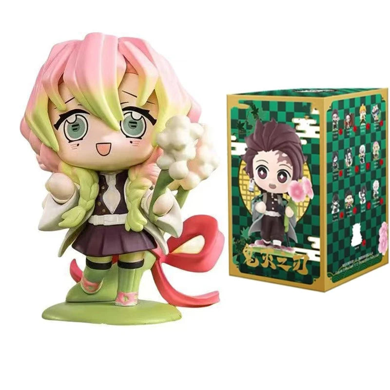 2026 Tanjiro Kamado Nezuko Demon-Slayer Anime Cartoon Figure Blind Box Creative Personalized Statue Ornament Surprise Gift Box
