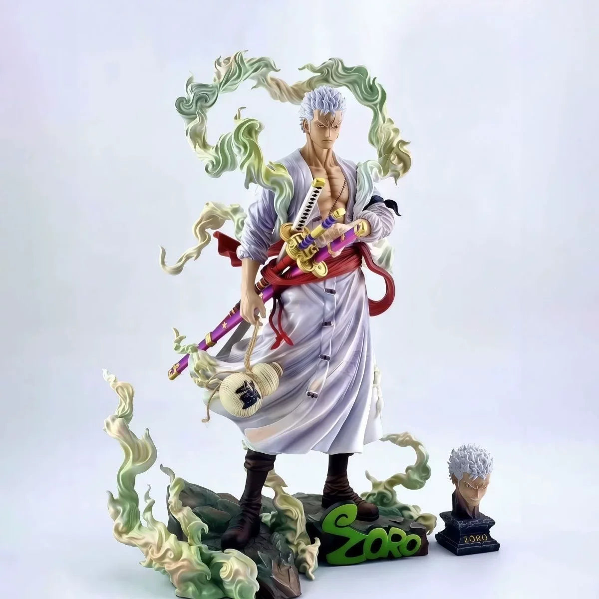 One Piece Nika Sanji Nika Zoro 28cm Anime Figure Two Headed Statue With Base PVC Collectible Model Toy Desktop Ornament Boy Gift