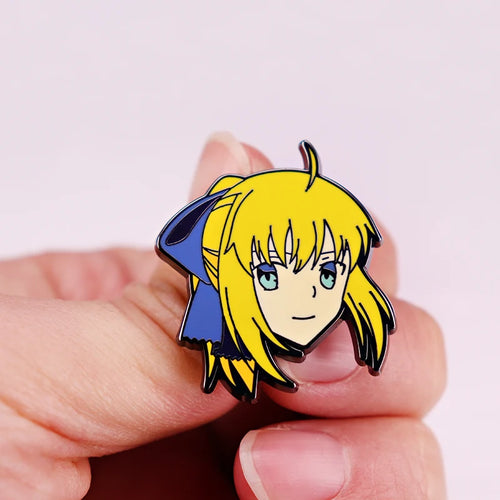 Fate Stay Night Heroic Warrior Saber Enamel Pin Metal Badge