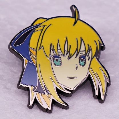 Fate Stay Night Heroic Warrior Saber Enamel Pin Metal Badge