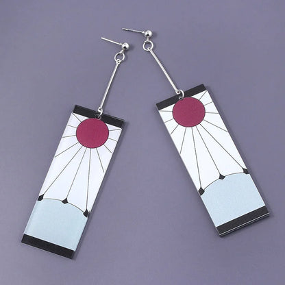 Demon Slayer Tanjiro Hanafuda Earrings