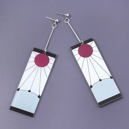 Demon Slayer Tanjiro Hanafuda Earrings