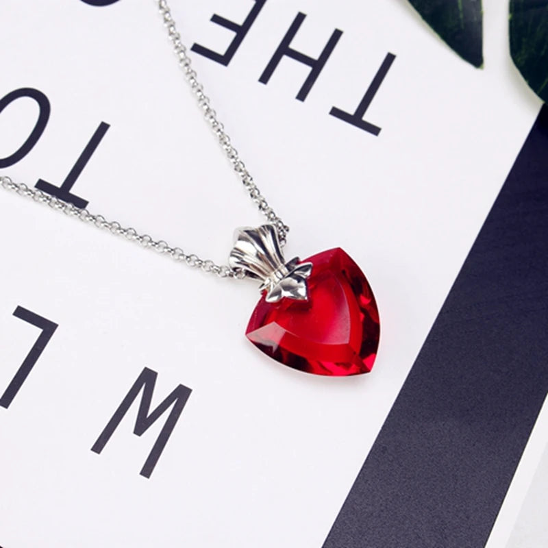 Anime Fate/stay Night Tohsaka Rin Archer Necklace Red Pendant