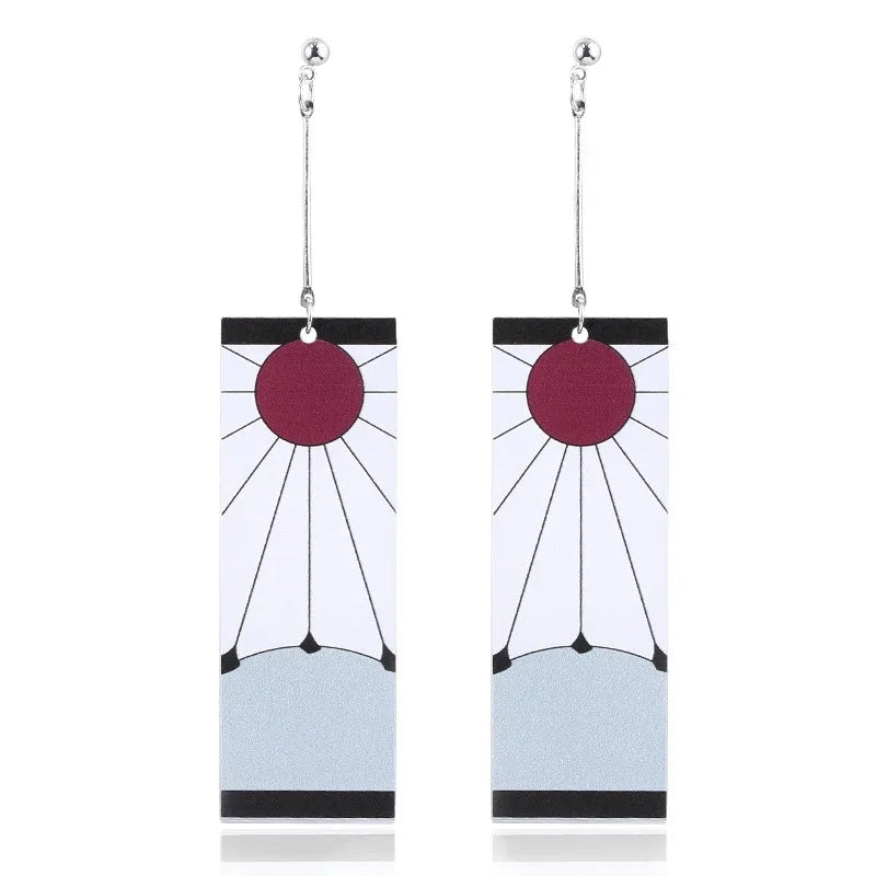 Demon Slayer Tanjiro Hanafuda Earrings