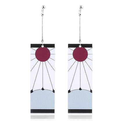 Demon Slayer Tanjiro Hanafuda Earrings