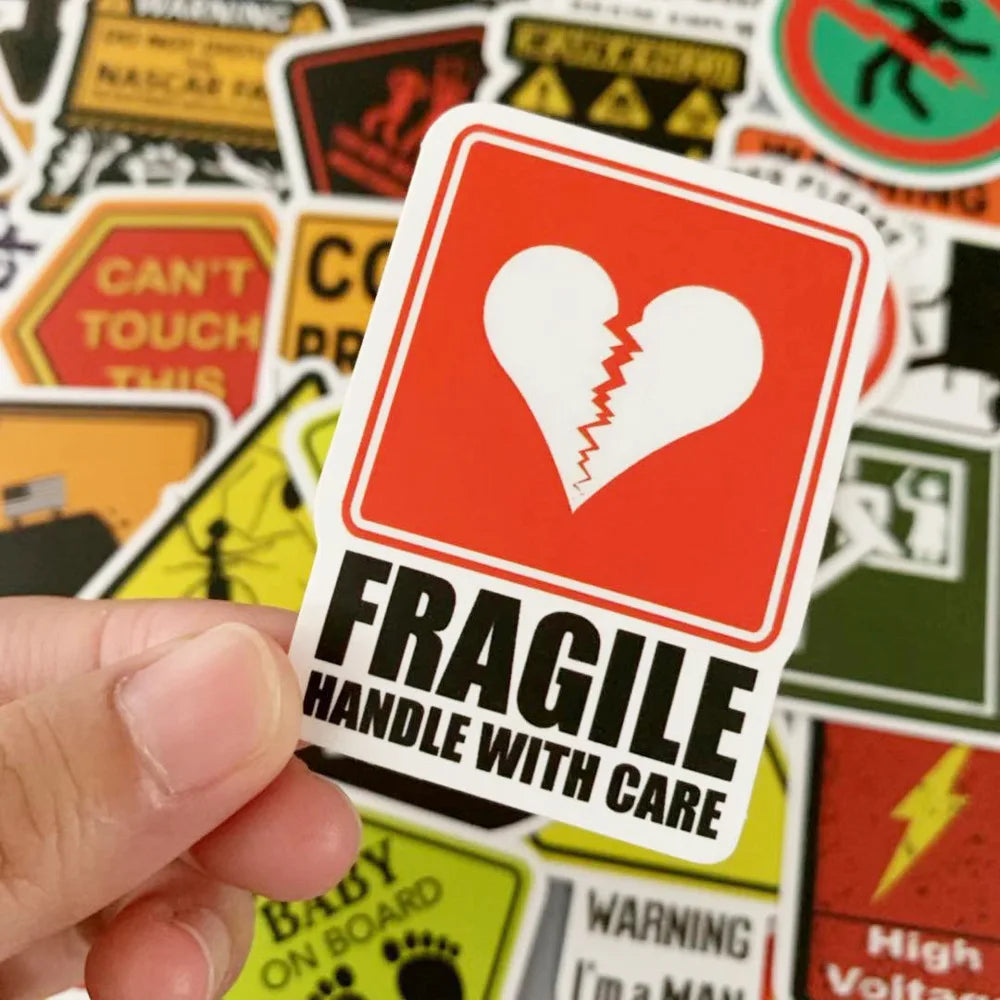 Anime Warning Sticker Set