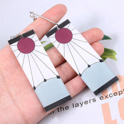 Demon Slayer Tanjiro Hanafuda Earrings