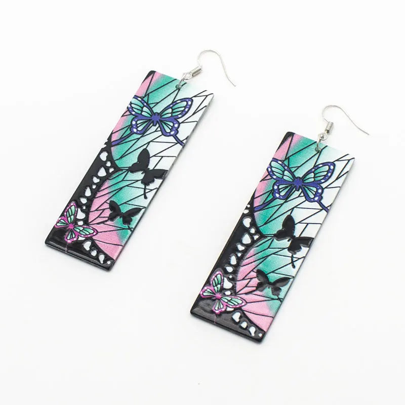 Demon Slayer Tanjiro Hanafuda Earrings