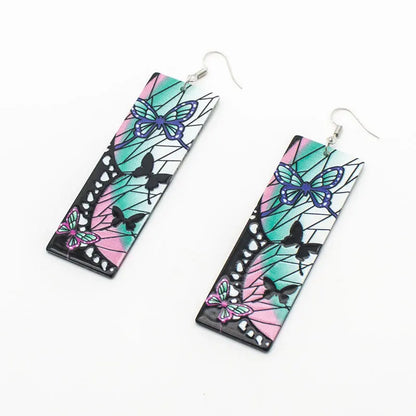 Demon Slayer Tanjiro Hanafuda Earrings