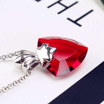 Anime Fate/stay Night Tohsaka Rin Archer Necklace Red Pendant