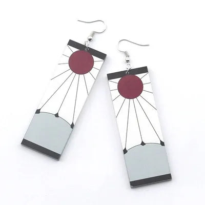 Demon Slayer Tanjiro Hanafuda Earrings