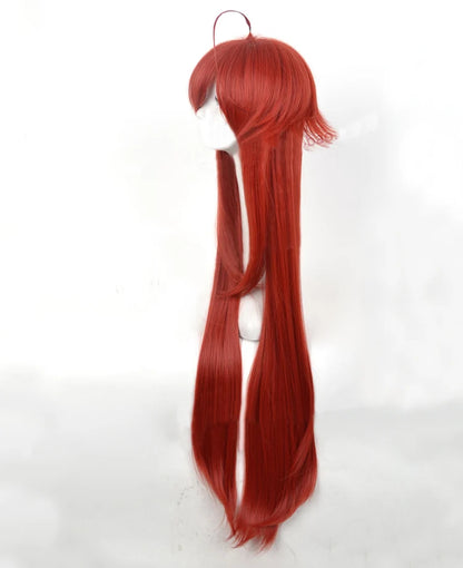 High School DxD Rias Gremory 100cm Long Wine Red Heat Resistant Hair Cosplay Costume Wig + Free Wig Cap