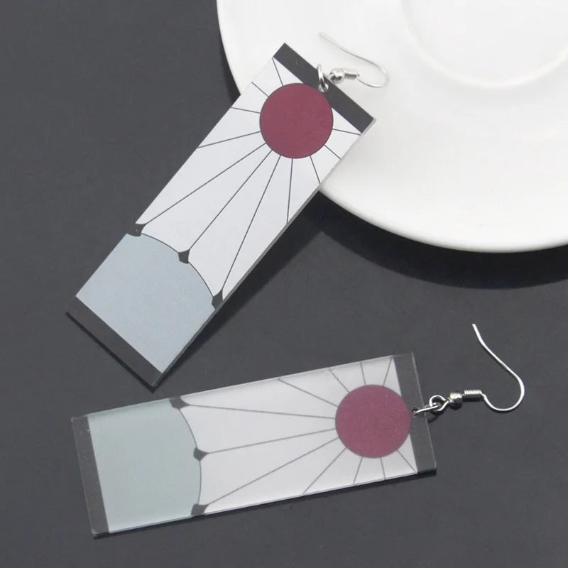 Demon Slayer Tanjiro Hanafuda Earrings