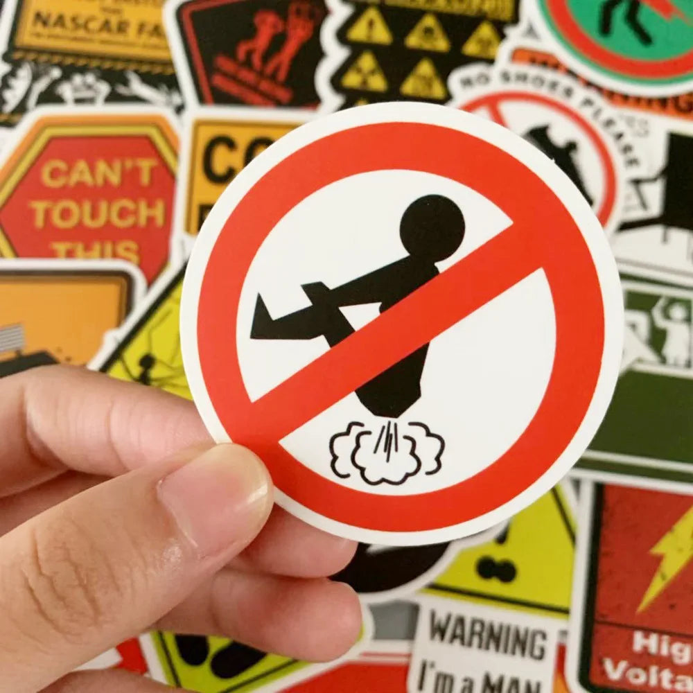 Anime Warning Sticker Set