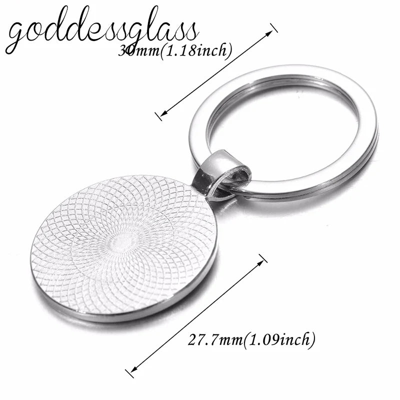Pluto Dog Glass Keychain