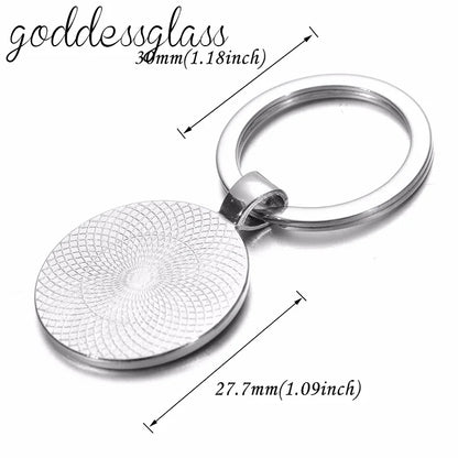 Pluto Dog Glass Keychain