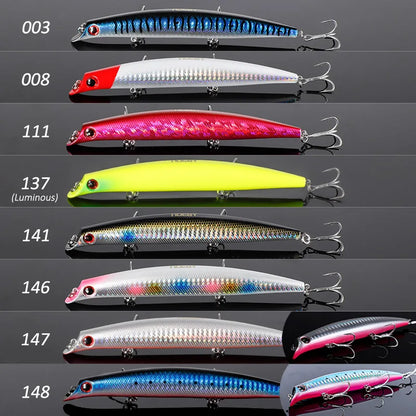 NOEBY 12cm 16g 15cm 24g Sasuke Minnow Fishing Lures Floating Lipless Wobblers Artificial Hard Bait for Bass Pike Fishing Lure