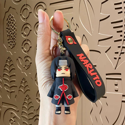 Cartoon PVC Naruto Anime Keychain Cute Hatake Kakashi Character Key Chain Car Backpack Decor Small Gifts for Fans Friends