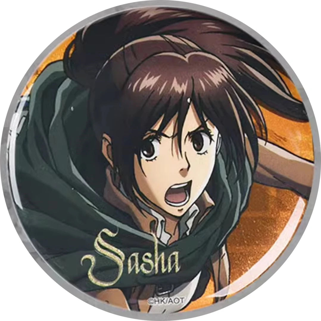 58mm Anime Attack on Titan Eren Jaeger Armin Arlert Erwin Smith Hange Zoe Cosplay COSTUME Badge Pin SPTE Tinplate Brooch﻿ Prop