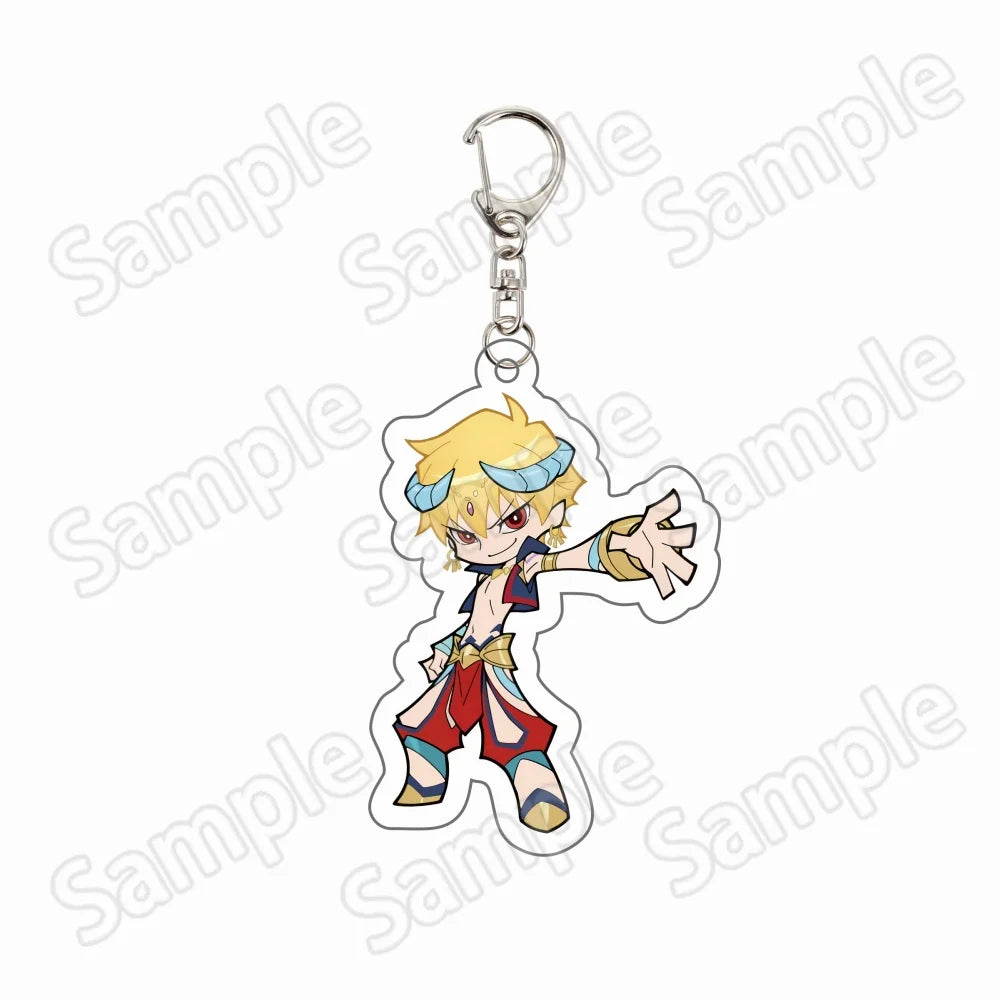 Anime Game Fate Grand Order FGO Saber Gilgamesh Mash Merlin Enkidu Ishtar Jeanne Ereshkigal Acrylic Keychain Keyring Pendant