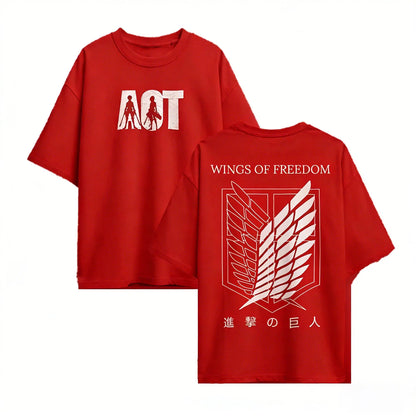 Attack on Titan Anime T Shirt Men Women Graphic Tee 2026 Summer Oversized Short Sleeve Casual Tops Cotton Streetwear Y2k Clothes